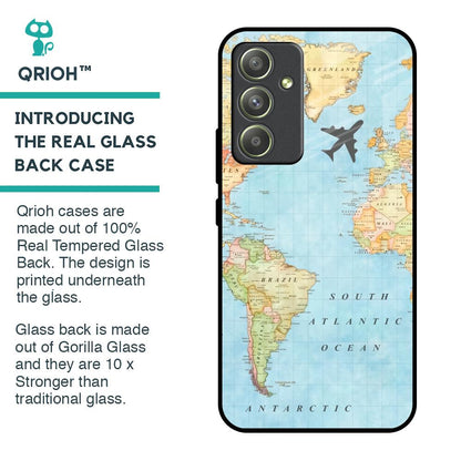 Travel Map Glass Case for Samsung Galaxy A54 5G