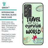 Travel Stamps Glass Case for Samsung Galaxy A54 5G