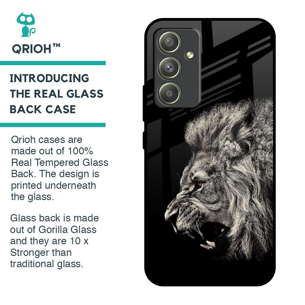 Brave Lion Glass Case for Samsung Galaxy A54 5G