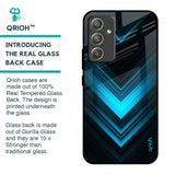 Vertical Blue Arrow Glass Case For Samsung Galaxy A54 5G