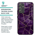 Geometric Purple Glass Case For Samsung Galaxy A54 5G