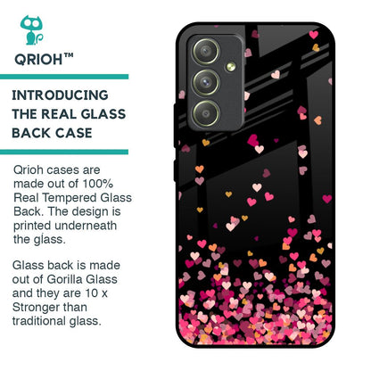 Heart Rain Fall Glass Case For Samsung Galaxy A54 5G