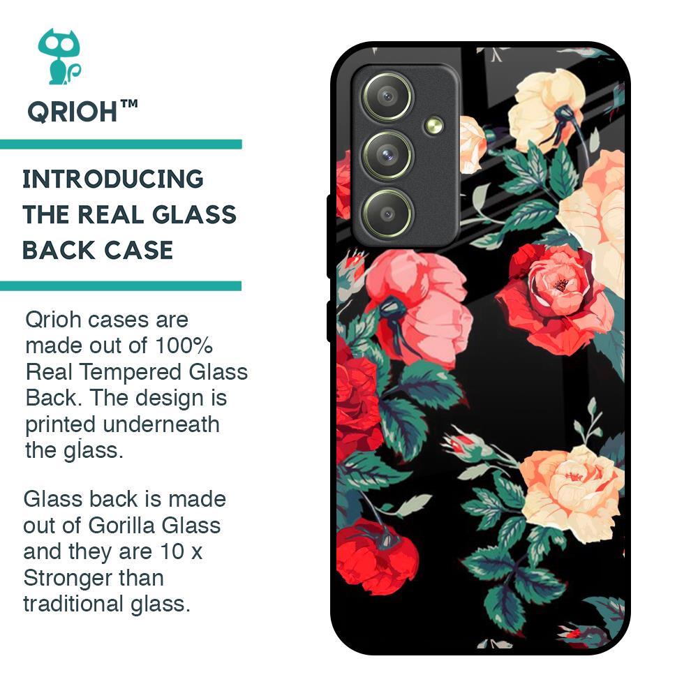 Floral Bunch Glass Case For Samsung Galaxy A54 5G