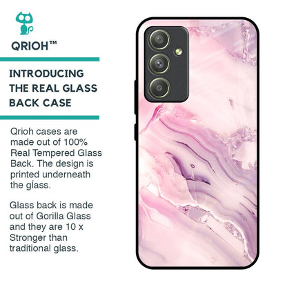Diamond Pink Gradient Glass Case For Samsung Galaxy A54 5G