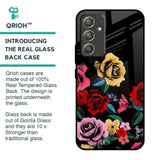 Floral Decorative Glass Case For Samsung Galaxy A54 5G