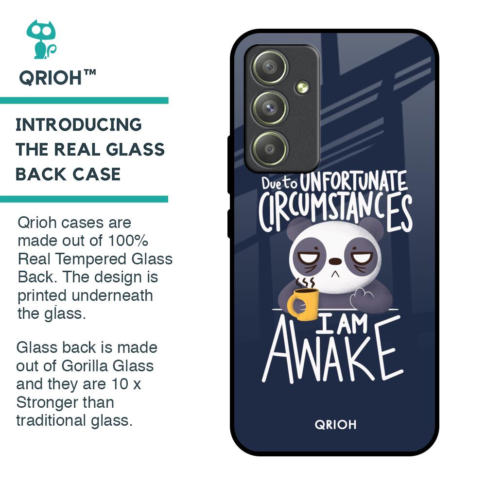 Struggling Panda Glass Case for Samsung Galaxy A54 5G