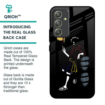 Luffy Line Art Glass Case for Samsung Galaxy A54 5G