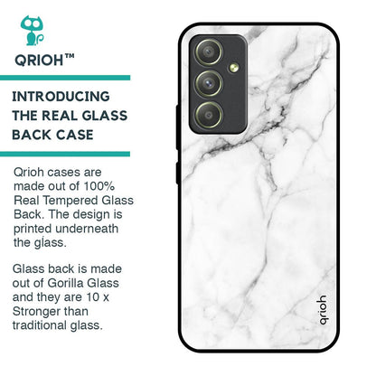 Modern White Marble Glass Case for Samsung Galaxy A54 5G