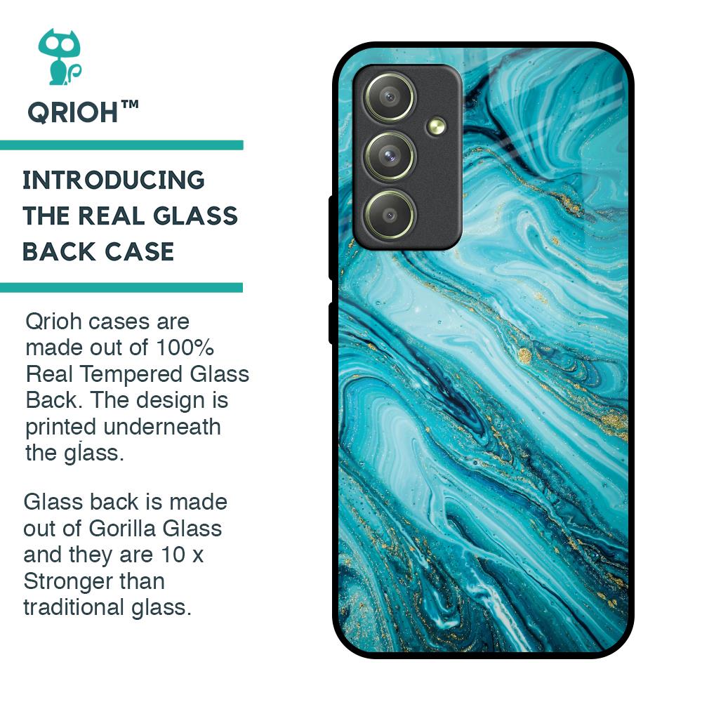 Ocean Marble Glass Case for Samsung Galaxy A54 5G