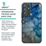 Blue Cool Marble Glass Case for Samsung Galaxy A54 5G