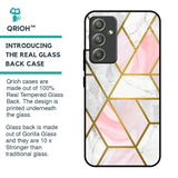 Geometrical Marble Glass Case for Samsung Galaxy A54 5G