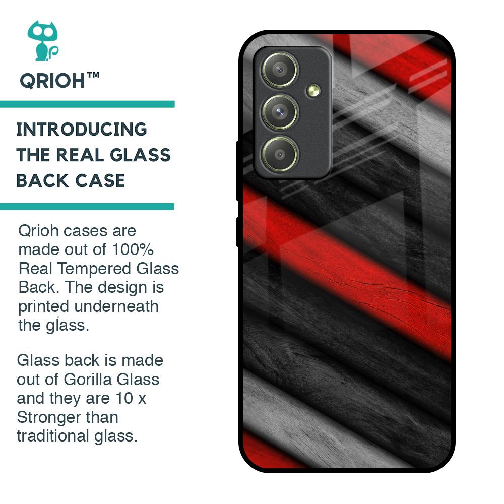 Soft Wooden Texture Glass Case for Samsung Galaxy A54 5G