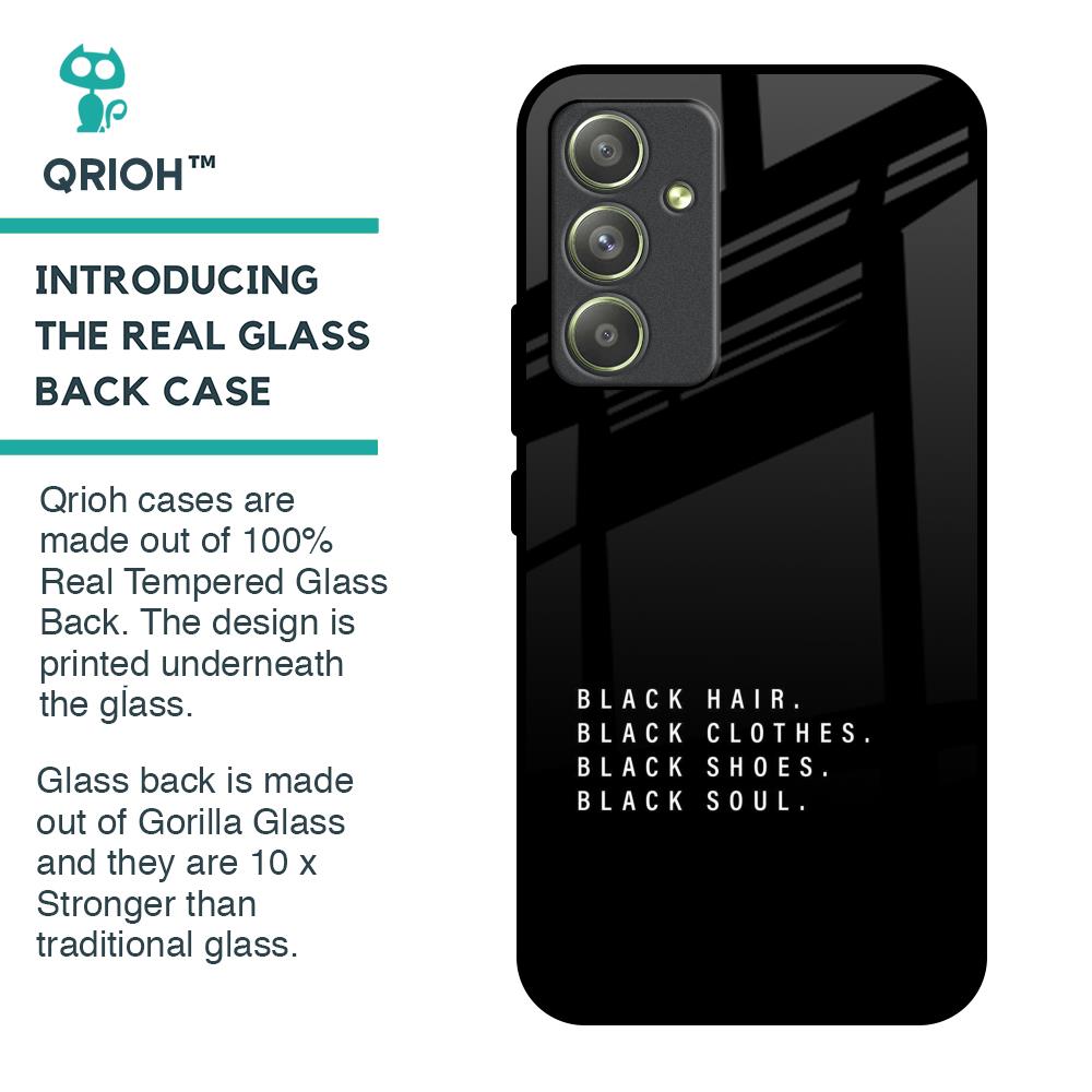 Black Soul Glass Case for Samsung Galaxy A54 5G