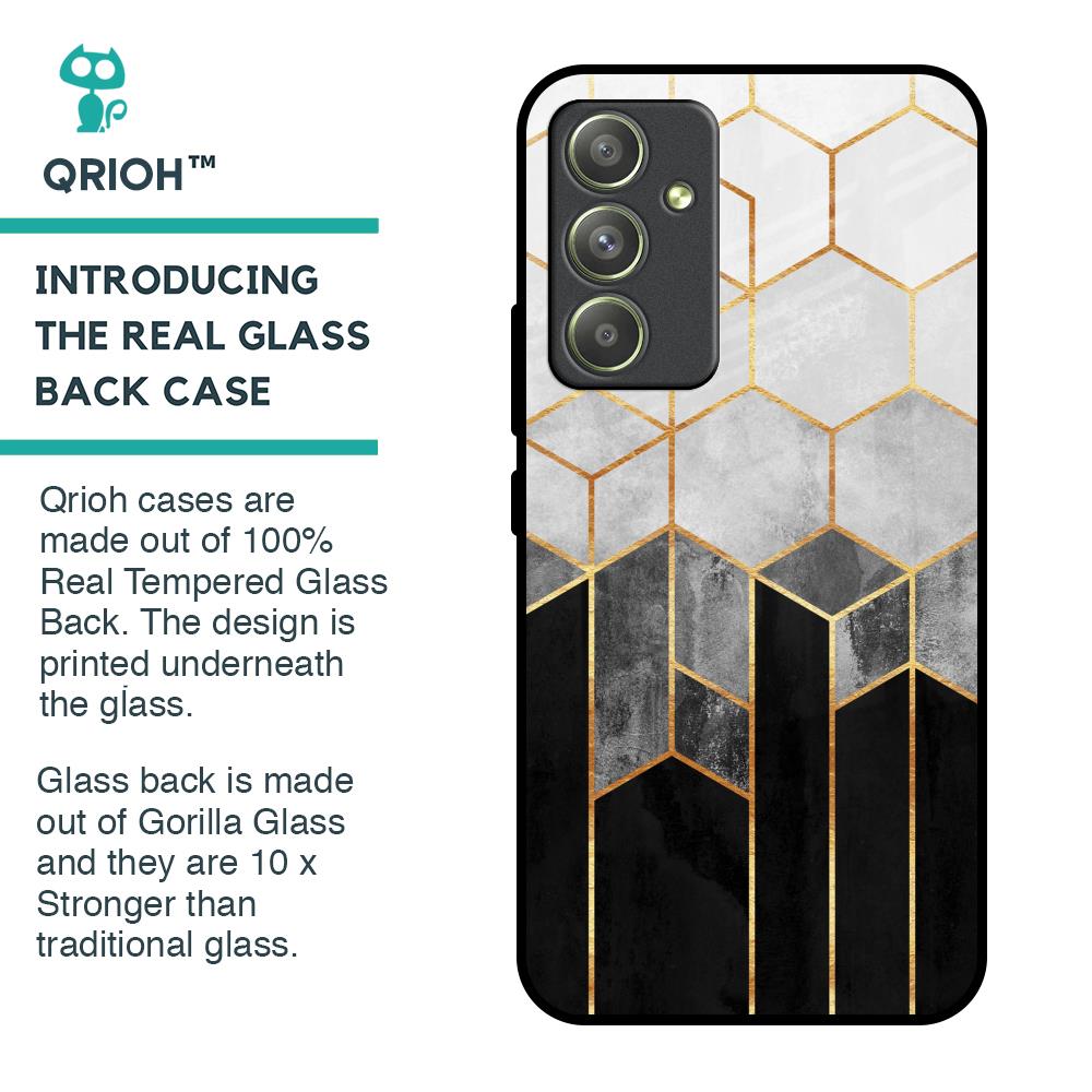 Tricolor Pattern Glass Case for Samsung Galaxy A54 5G