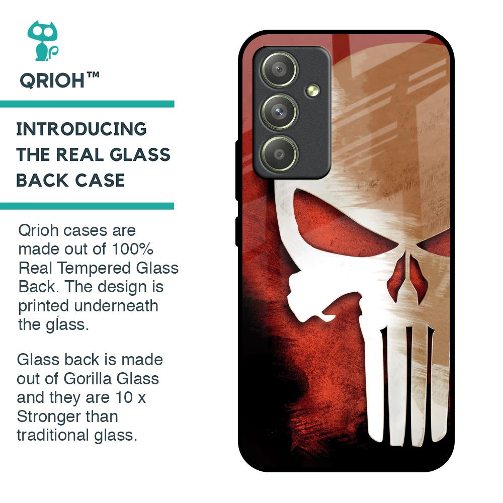 Red Skull Glass Case for Samsung Galaxy A54 5G