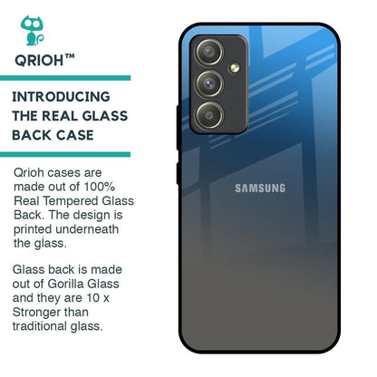 Blue Grey Ombre Glass Case for Samsung Galaxy A54 5G