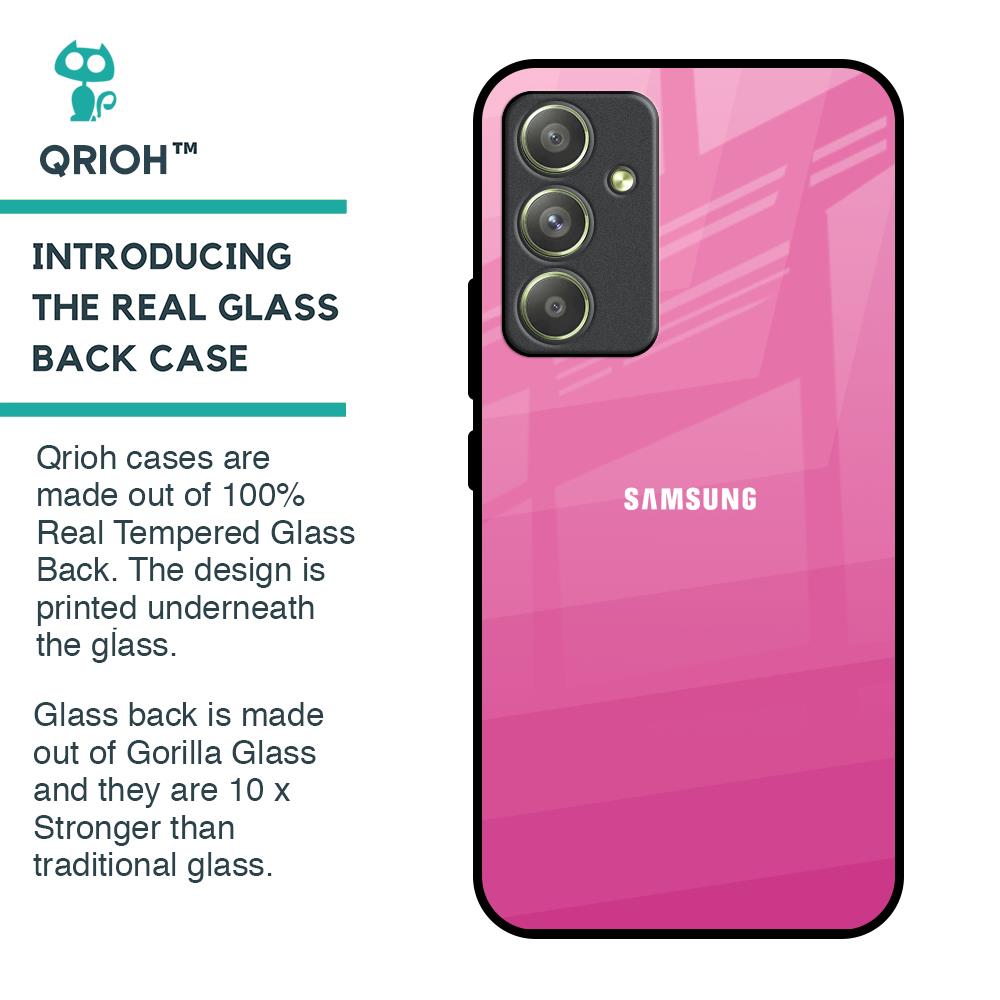 Pink Ribbon Caddy Glass Case for Samsung Galaxy A54 5G