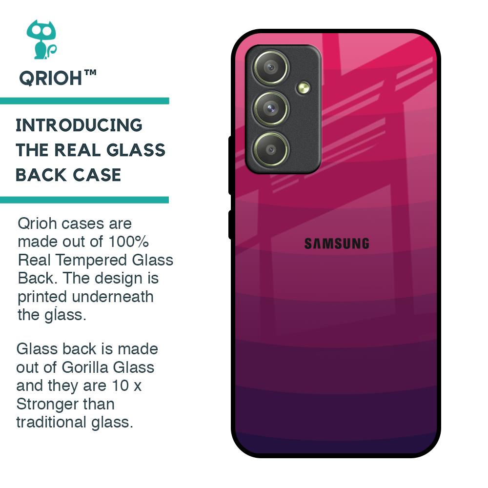 Wavy Pink Pattern Glass Case for Samsung Galaxy A54 5G