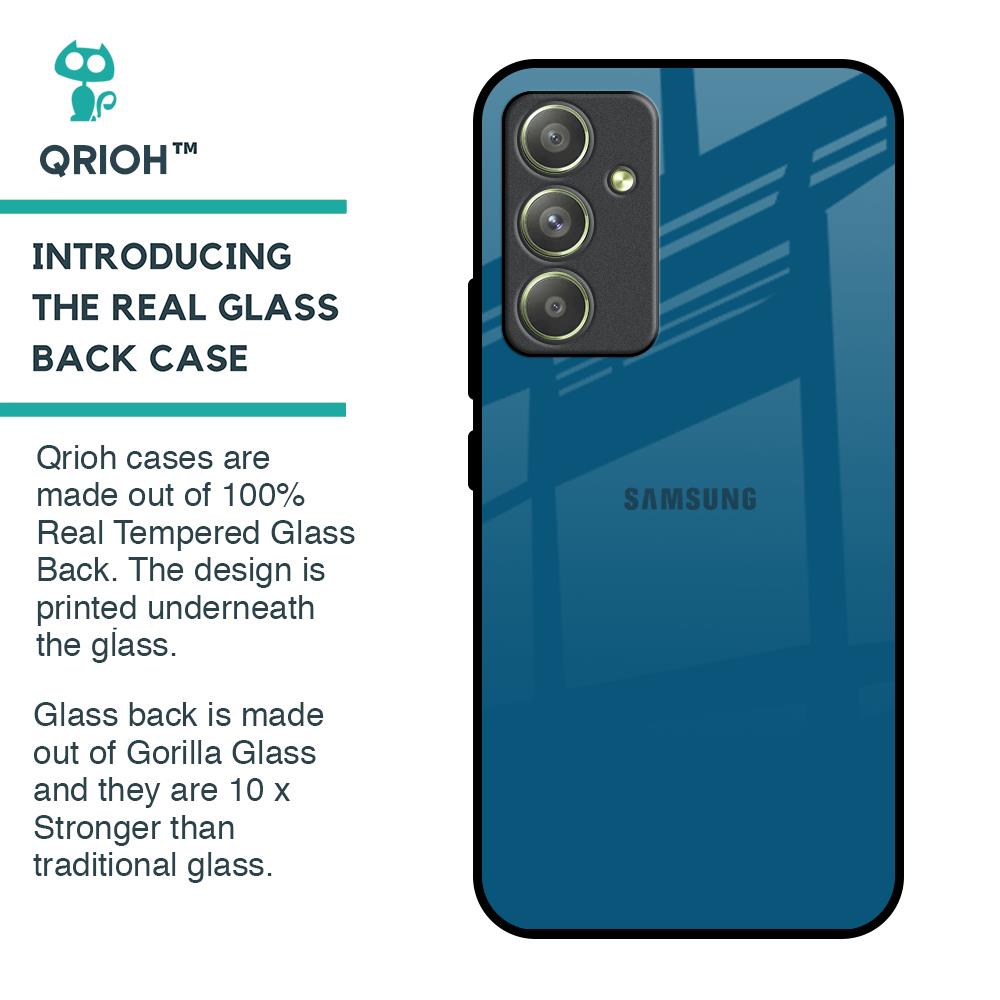 Cobalt Blue Glass Case for Samsung Galaxy A54 5G
