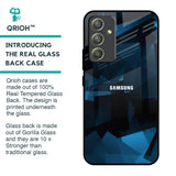 Polygonal Blue Box Glass Case For Samsung Galaxy A54 5G