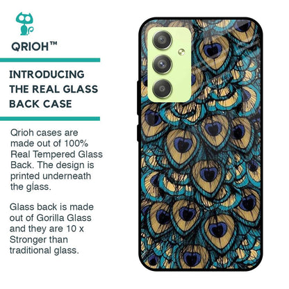 Peacock Feathers Glass case for Samsung Galaxy A54 5G