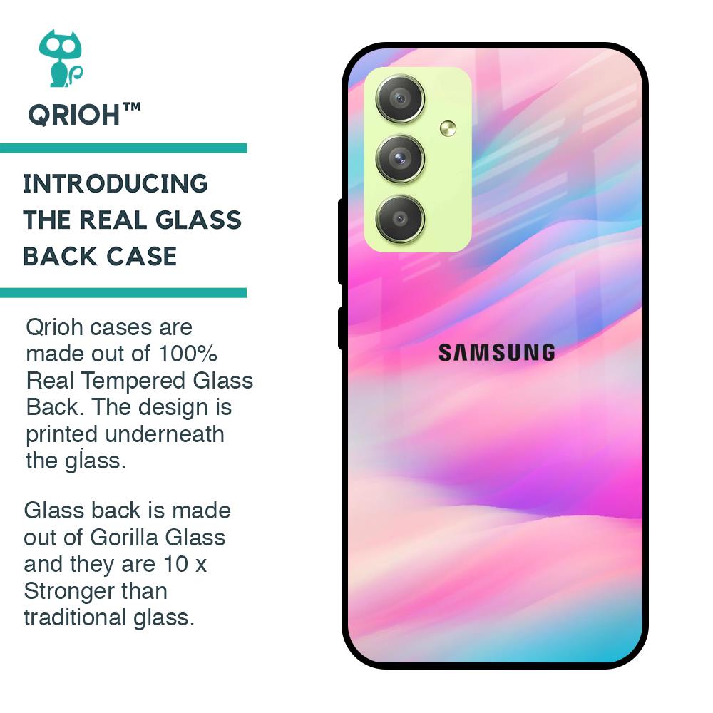 Colorful Waves Glass case for Samsung Galaxy A54 5G