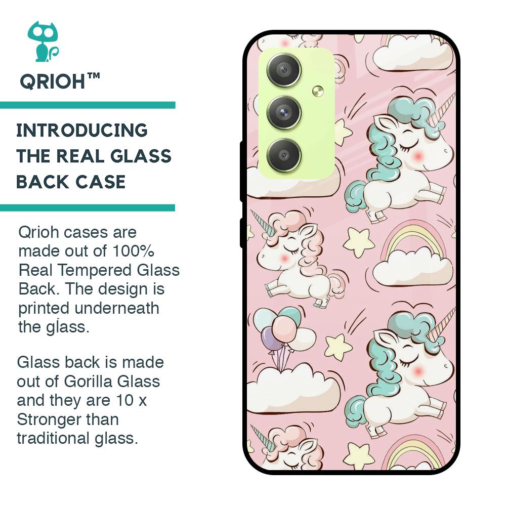 Balloon Unicorn Glass case for Samsung Galaxy A54 5G