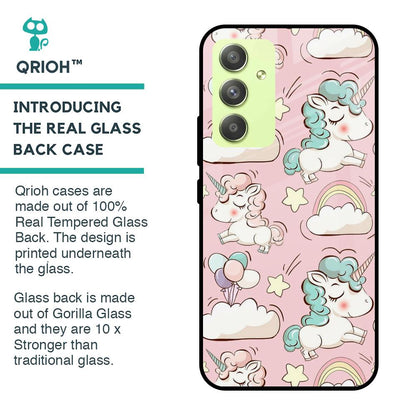Balloon Unicorn Glass case for Samsung Galaxy A54 5G