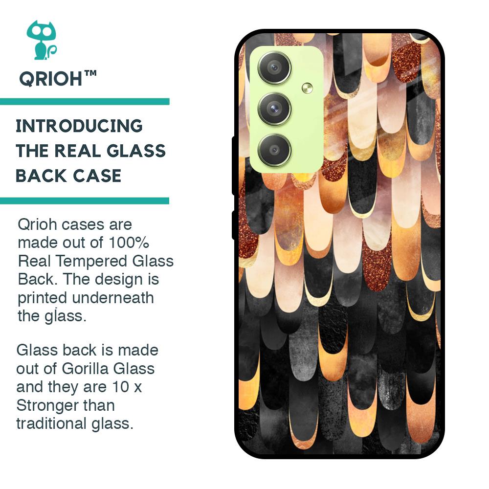Bronze Abstract Glass Case for Samsung Galaxy A54 5G