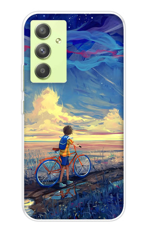 Riding Bicycle to Dreamland Samsung Galaxy A54 5G Back Cover