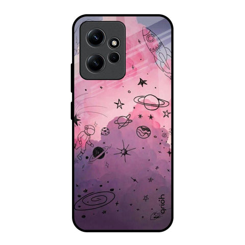 Space Doodles Redmi Note 12 Glass Back Cover Online
