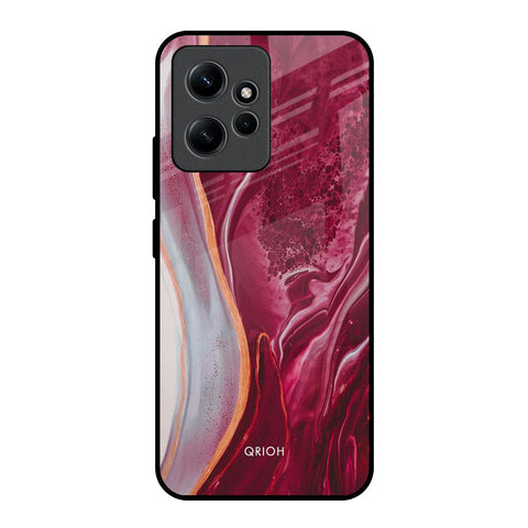 Crimson Ruby Redmi Note 12 Glass Back Cover Online
