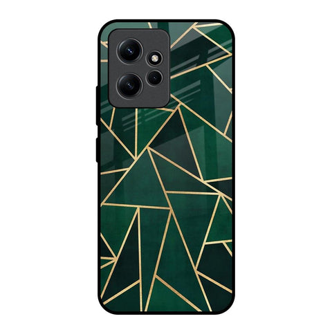 Abstract Green Redmi Note 12 Glass Back Cover Online