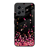 Heart Rain Fall Redmi Note 12 Glass Back Cover Online