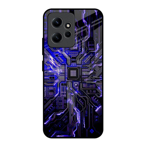 Techno Color Pattern Redmi Note 12 Glass Back Cover Online