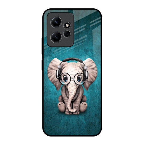 Adorable Baby Elephant Redmi Note 12 Glass Back Cover Online