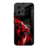 Red Angry Lion Redmi Note 12 Glass Back Cover Online