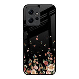 Floating Floral Print Redmi Note 12 Glass Back Cover Online