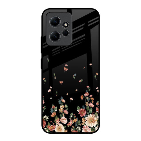 Floating Floral Print Redmi Note 12 Glass Back Cover Online