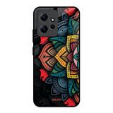 Retro Gorgeous Flower Redmi Note 12 Glass Back Cover Online