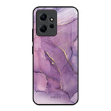 Purple Gold Marble Redmi Note 12 Glass Back Cover Online