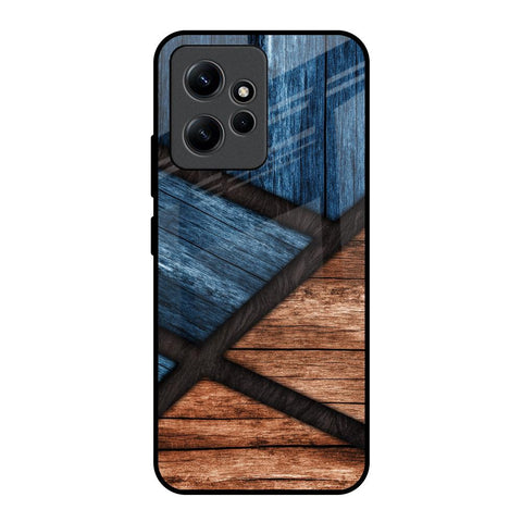 Wooden Tiles Redmi Note 12 Glass Back Cover Online