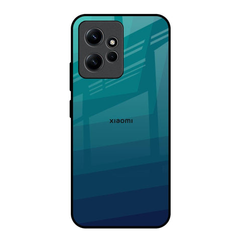Green Triangle Pattern Redmi Note 12 Glass Back Cover Online