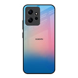 Blue & Pink Ombre Redmi Note 12 Glass Back Cover Online