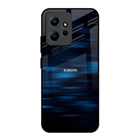 Blue Rough Abstract Redmi Note 12 Glass Back Cover Online