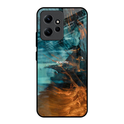 Golden Splash Redmi Note 12 Glass Back Cover Online