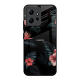 Tropical Art Flower Redmi Note 12 Glass Back Cover Online