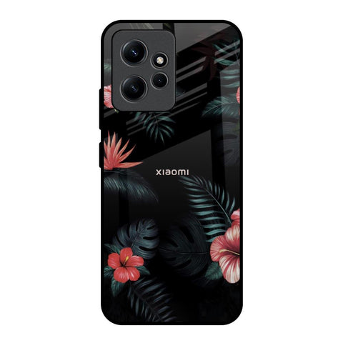 Tropical Art Flower Redmi Note 12 Glass Back Cover Online