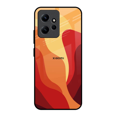 Magma Color Pattern Redmi Note 12 Glass Back Cover Online