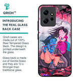 Radha Krishna Art Glass Case for Redmi Note 12